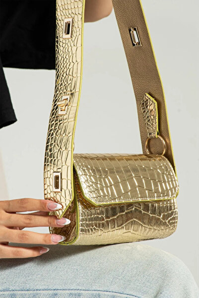ONSTAR BAGS Geantă de mână și de umăr pentru femei, model crocodil din piele,...