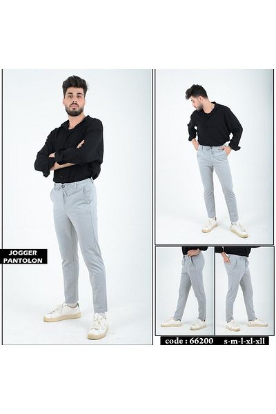WST SPORT WEAR Ανδρικό Jogger Cut - Παντελόνι Silimfit με ελαστική λύκρα, ελαστική μέση και καμάρα