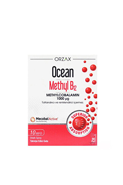 Ocean Orzax Ocean Methyl B12 10 ml Takviye Edici Gıda-Diş Köpügü Hediyeli-