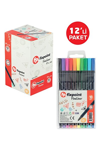 FixPoint Fineliner Kalem 10'lu FixPoint P-0216 12li Paket