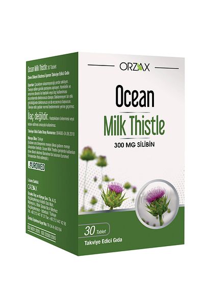 Ocean Orzax Ocean Milk Thistle - 30 Tablets Supplementary Food, Dental Foam Gift