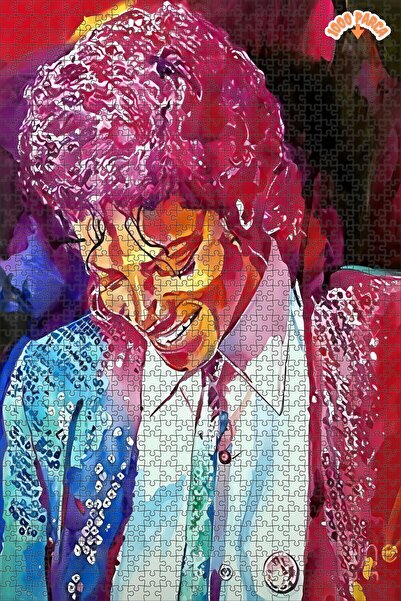 Teona Ahşap Genç Michael Jackson Dekoratif Çift Katlı Çerçeveli Asılabilir Ah...
