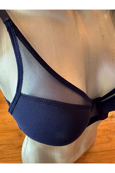 domino Supportless Tulle Detail Gathering Covered Bra