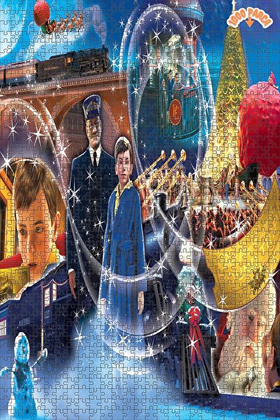 Teona Ahşap Kutup Ekspresi Dekoratif Çift Katlı Çerçeveli Asılabilir Ahşap Pu...