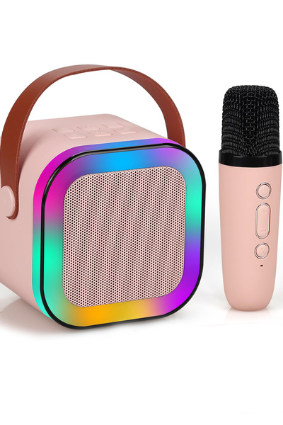 TechnoStation Mikrofonlu Renkli Aydınlatma Bluetooth Ses Profesyonel Karaoke ...