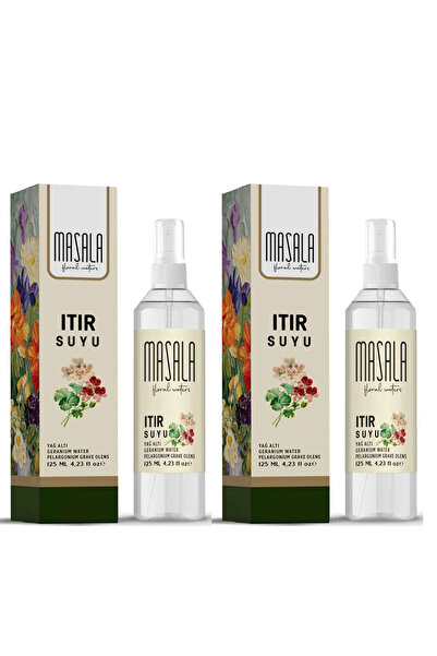 Masala 2 Adet Saf Itır Suyu (Sardunya) 125 ml %100 Doğal Yağlı Hidrosol - Ton...