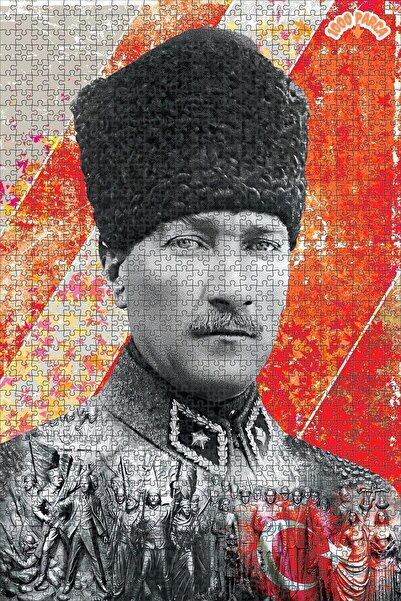 Teona Ahşap Ata'm İzindeyiz Dekoratif Çift Katlı Çerçeveli Asılabilir Ahşap P...