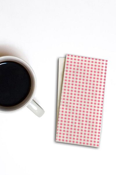 Ake Kağıt 33x33 Cm Plaid Patterned Pink Paper Napkin - 2 Layers 100 Pieces