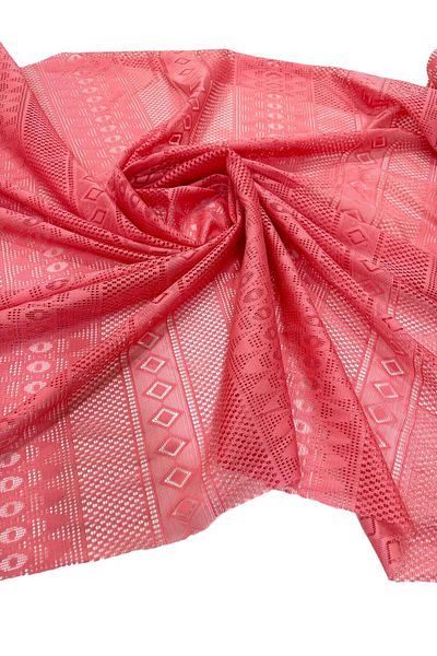 Esterella 140 Cm Patterned Tulle Piece Fabric - Knitted with Waterway Report, Single Breast
