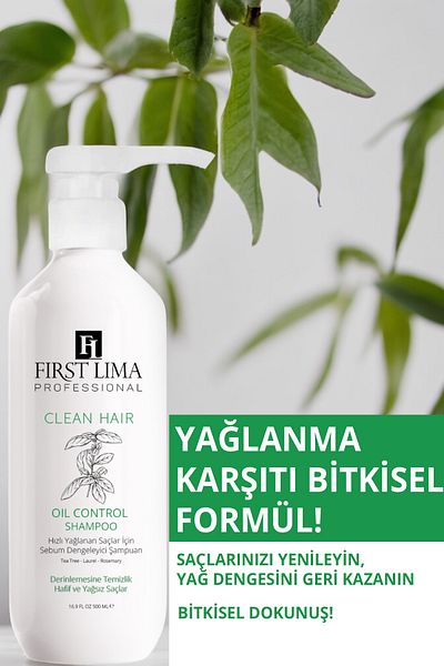 First Lima Professional 500 ml Herbal Shampoo - Anti-Oil and Sebum Balancing