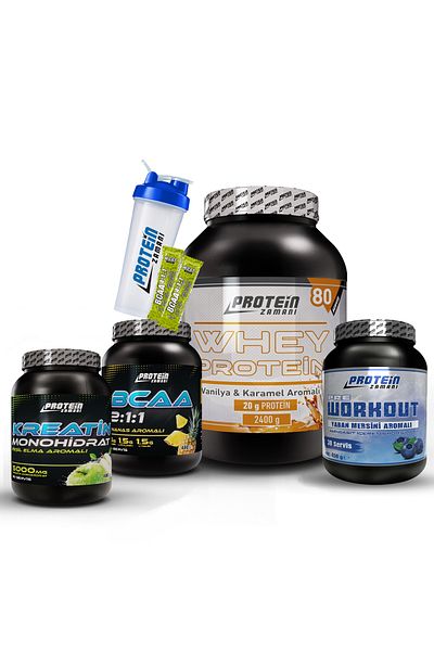 Protein Zamanı Preworkout Pack - Whey Protein Powder, BCAA Creatine