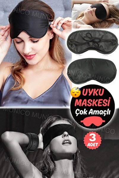 Munico 3 Adet Sexy Fantezi Amaçlı Siyah Göz Bandı Kör Çiftleme Birliktelikli ...
