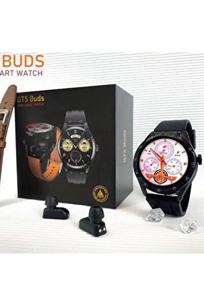 asfteknoloji GT5 Buds 2İN1 Kulaklıklı Akıllı Saat 2 Kordonlu