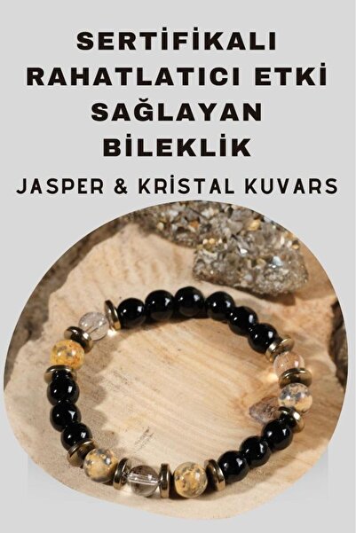 Relaxing Natural Stone Bracelet - Certified , Crystal Quartz Bracelet
