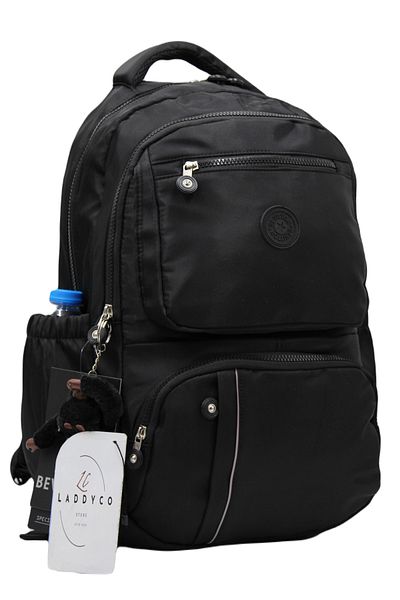 LaddyCo Unisex Black School Bag - Bts Water Repellent Fabric, A3162