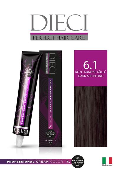 Dieci Tüp Saç Boyası 6.1 Koyu Kumral Küllü