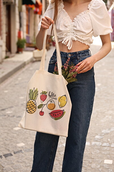 DK DAKSEL Hello Summer - Сумка через плече з принтом ананаса, вишні та лимона
