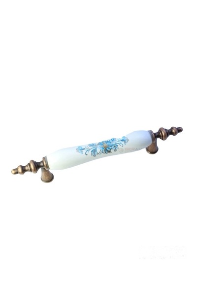YAKUT AKSESUAR 9.6 Cm-Porcelain Metal Furniture Kitchen Bathroom Drawer Cabinet Handle Knob Pull Handle Asos96 mm -Elf-92
