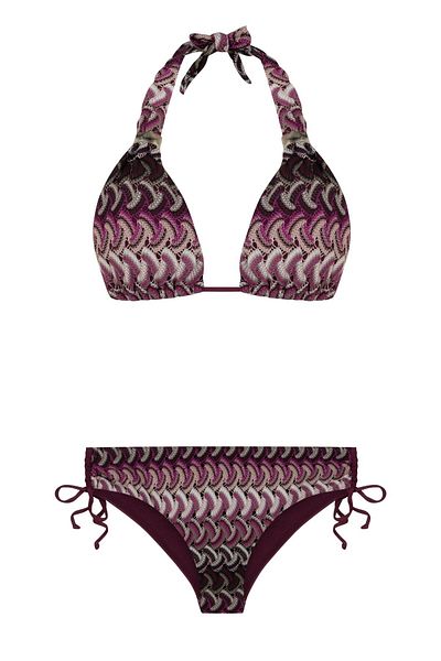 AQUELLA Colorful Long Knitwear Bikini Set - Triangle Design