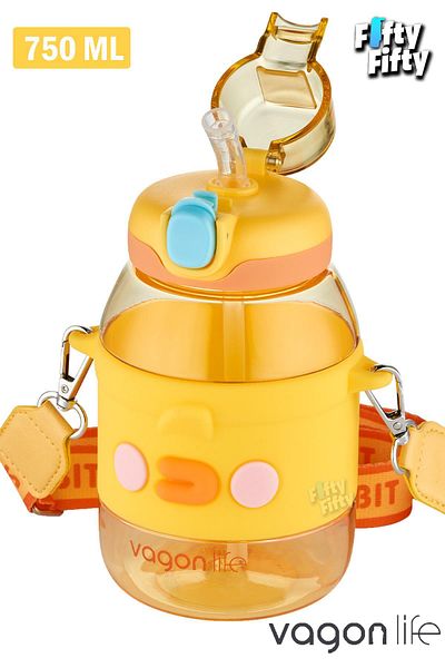 Vagonlife 750 ML Neck Strap Non-Slip Children's Water Bottle with Straw - FFVGN2029