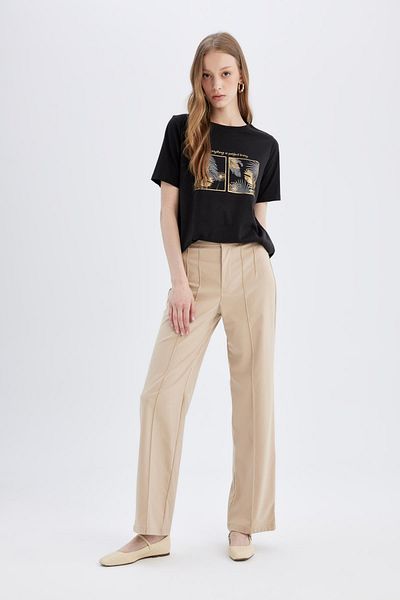 DeFacto Crew Neck Printed Short Sleeve T-Shirt C2122AX24SP