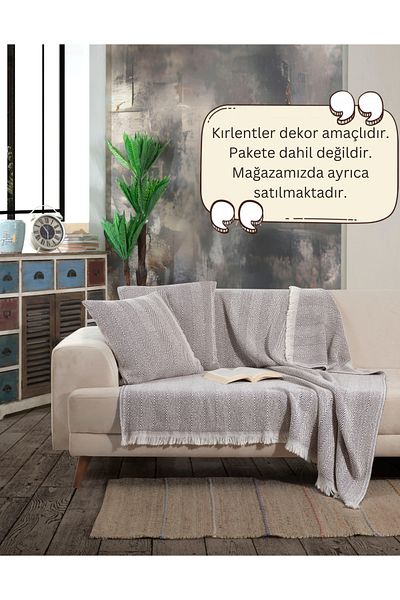 Lux Touch Husa canapea Lily Antracit 150 x 200 cm Bumbac - Canapea Canapea Pat Duvanı