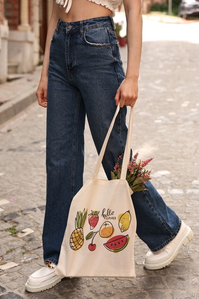 DK DAKSEL Hello Summer - Сумка через плече з принтом ананаса, вишні та лимона