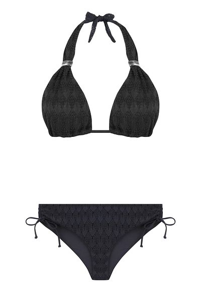 AQUELLA Colorful Long Knitwear Bikini Set - Triangle Design