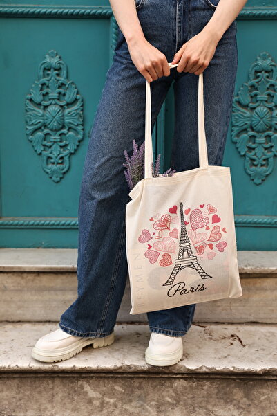 DK DAKSEL Париж Рожевий - Сумка через плече з принтом у вигляді сердечок