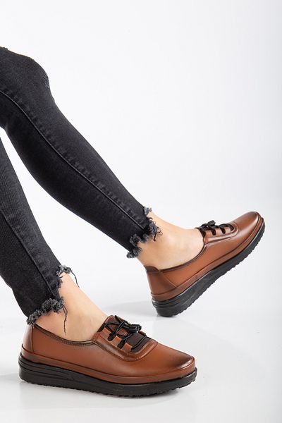 Waresta Orthopedic Faux Leather Women's Shoes - Daily Mother Cloth Elastic Shoes
