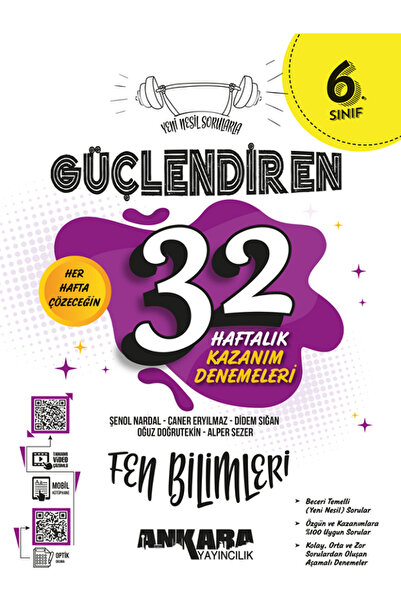 Açı Yayınları 6.sınıf Ankara Güçlendiren 32 Haftalık Fen Bilimleri Kazanım De...