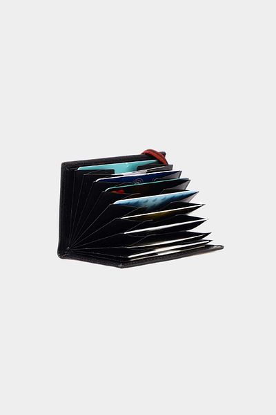 Grande G827-L - Genuine Leather BLaCk ACCordion Card HoLder WaLLet