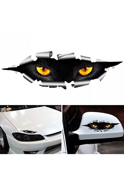 HMNL Panter Gözleri Oto Sticker, Motorsiklet, Kask, Laptop Sticker 17x6 Cm