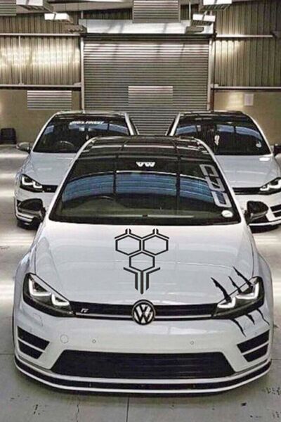 HMNL Ön Kaput Üstü Siyah Oto Sticker Araba Sticker 59x34cm