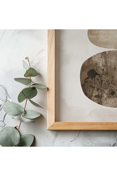 STARYUNA Ahşap Çerçeveli 3'lü Soyut Tablo Yuna5