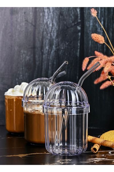 YzHome Mika 1 Piece Oval Lids Pinterest Cup - Coffee and Presentation Cup 430 ml NOT GLASS