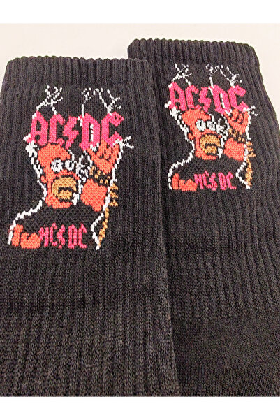 Shuttle Park Унисекс цветни чорапи AC/DC Tennis с пениран памук - качествени