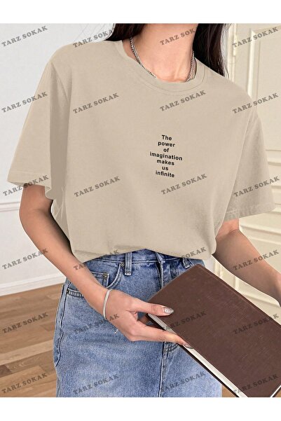 Tarzsokak Unisex Oversize T-shirt με στάμπα POWER