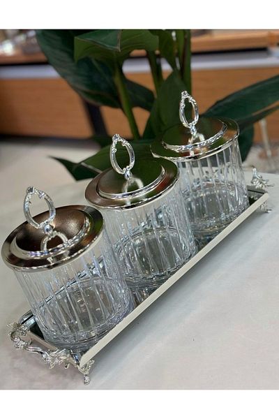 AlyaHomeAksesuar Cut Detailed Jar Set