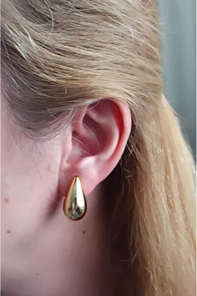 Simge Gümüş Gold Colored Drop Earrings