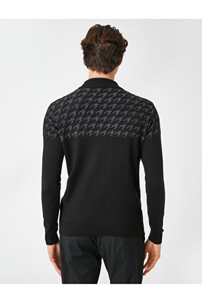 Koton Трикотажен пуловер с висока яка с къси зъби