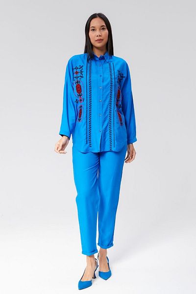 BAJAR Viscose Linen - Embroidered Suit Set