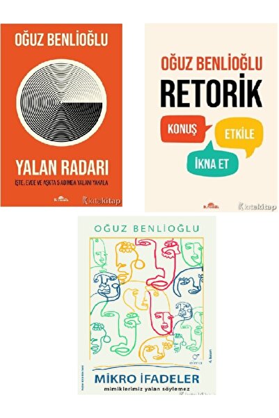 Kronik Kitap Retorik-Mikro İfadeler-Yalan Radarı-Oğuz Benlioğlu 3 KİTAP SET (...