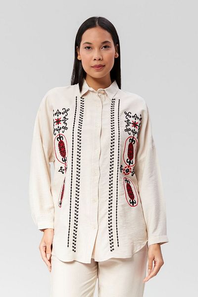 BAJAR Viscose Linen - Embroidered Suit Set