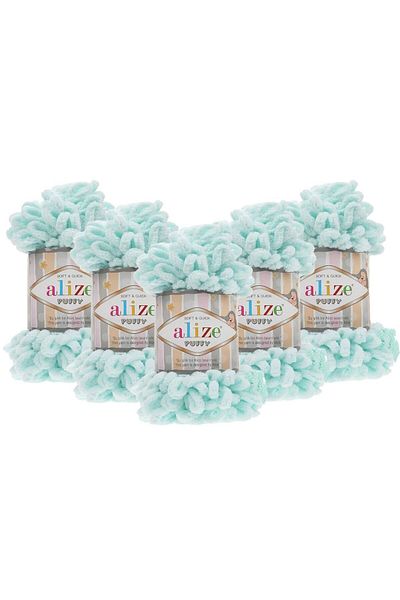Alize Puffy Hand Knitting Yarn Water Green 15