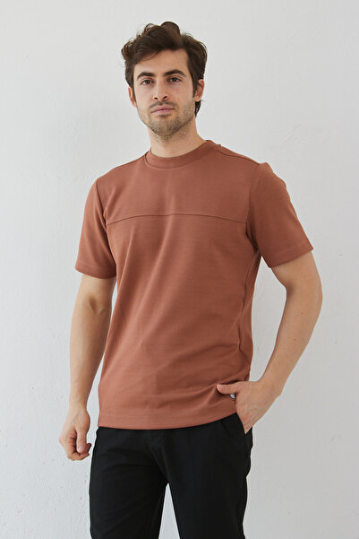 RAVANELLI Men's Slim Fit Crew Neck Lycra Soft T-Shirt