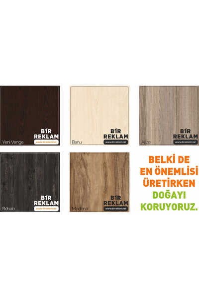 Bir Reklam Cafe Restaurant Wooden Desktop Reserved Lettering