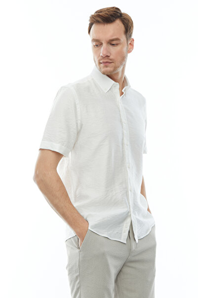 PAULMARK Ανδρικό κοντομάνικο πουκάμισο Slim Fit - KSD4543