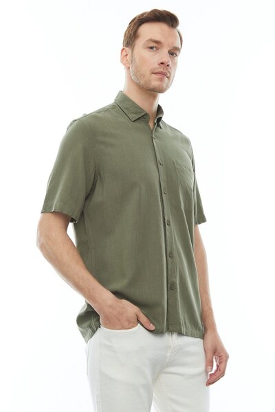 PAULMARK Men's Slim Fit Pocket Collar Buttoned Shirt - KSD4566