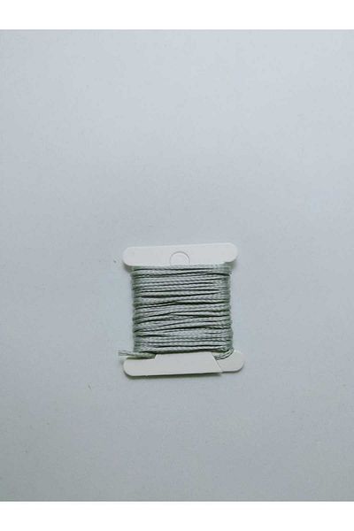 Eskişehir hobi sanat 3 μέτρα χωρίς κερί Βραζιλίας - 1 mm γκρι κορδόνι ανοιχτό μακραμέ (Σχέδιο κοσμήματος Flat Bangle)